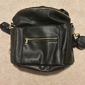 Fawn Design baby bag with itzy ritzy soother holder